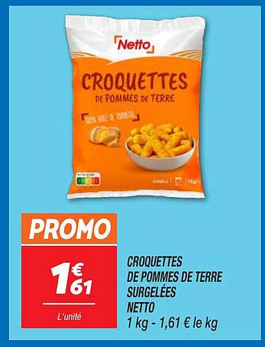 CROQUETTES DE POMMES DE TERRE SURGELÉES