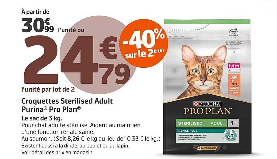 Croquettes Sterilised Adult Purina® Pro Plan®