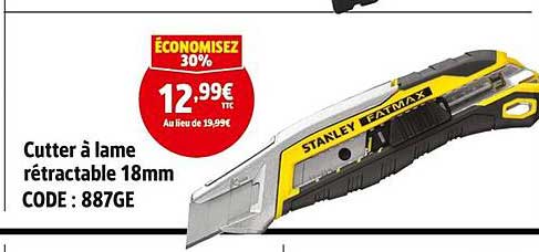 Cutter à lame rétractable 18mm
