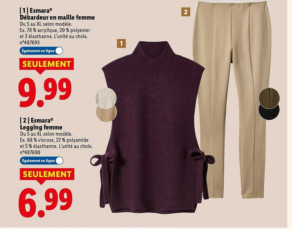 Débardeur en maille femme et Legging femme