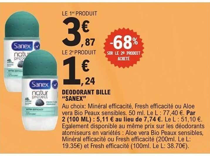 DEODORANT BILLE “SANEX”