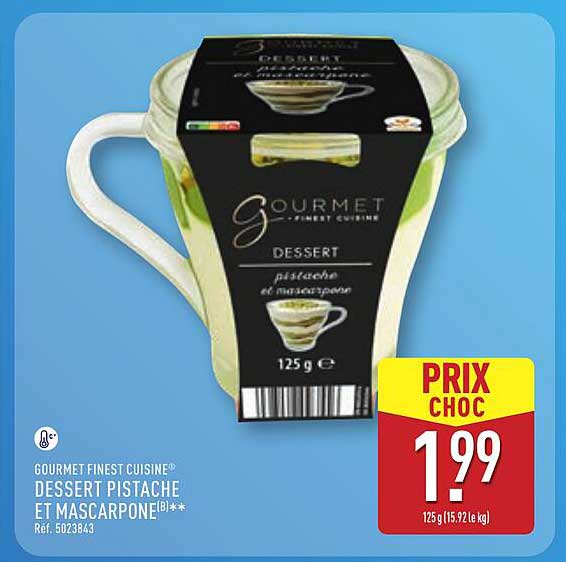 DESSERT PISTACHE ET MASCARPONE