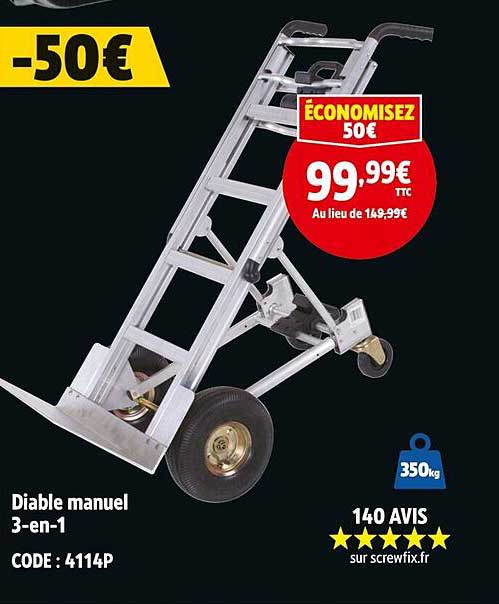 Diable manuel 3-en-1