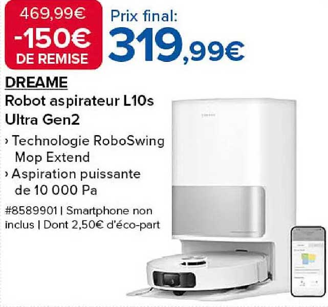 DREAME Robot aspirateur L10s Ultra Gen2