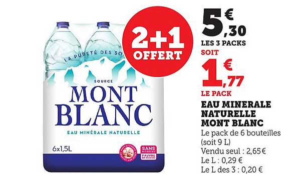 EAU MINERALE NATURELLE MONT BLANC