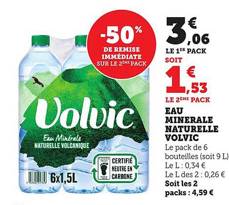 EAU MINÉRALE NATURELLE VOLVIC