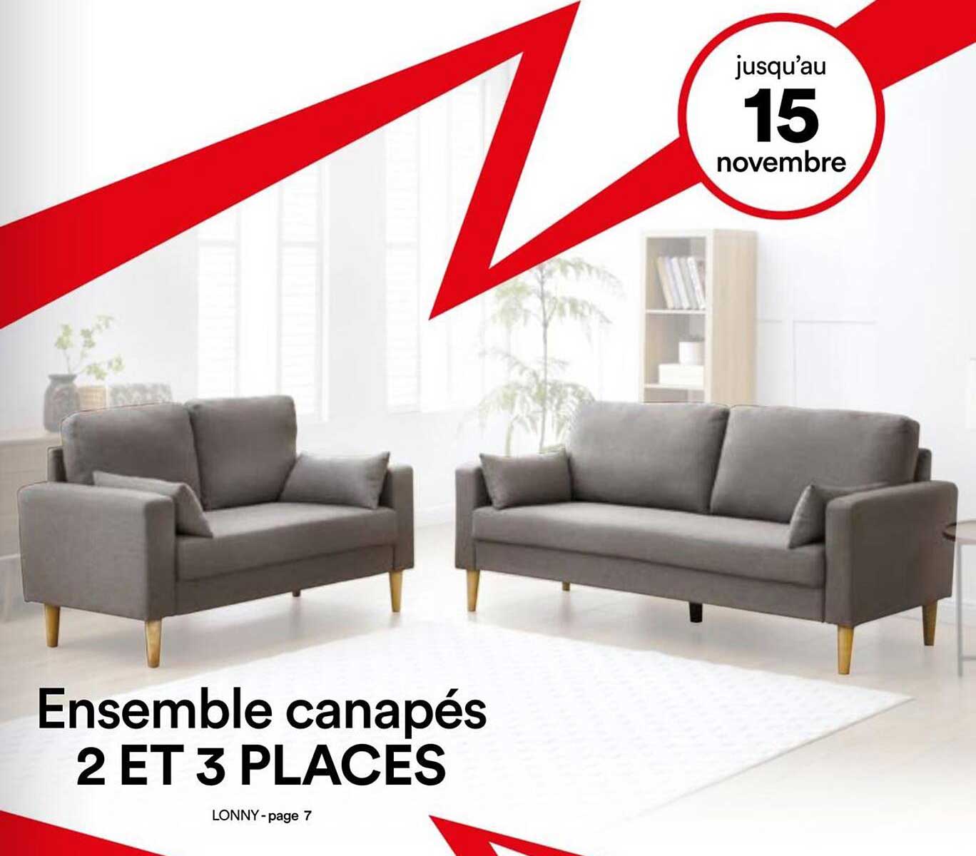 Ensemble canapés 2 ET 3 PLACES