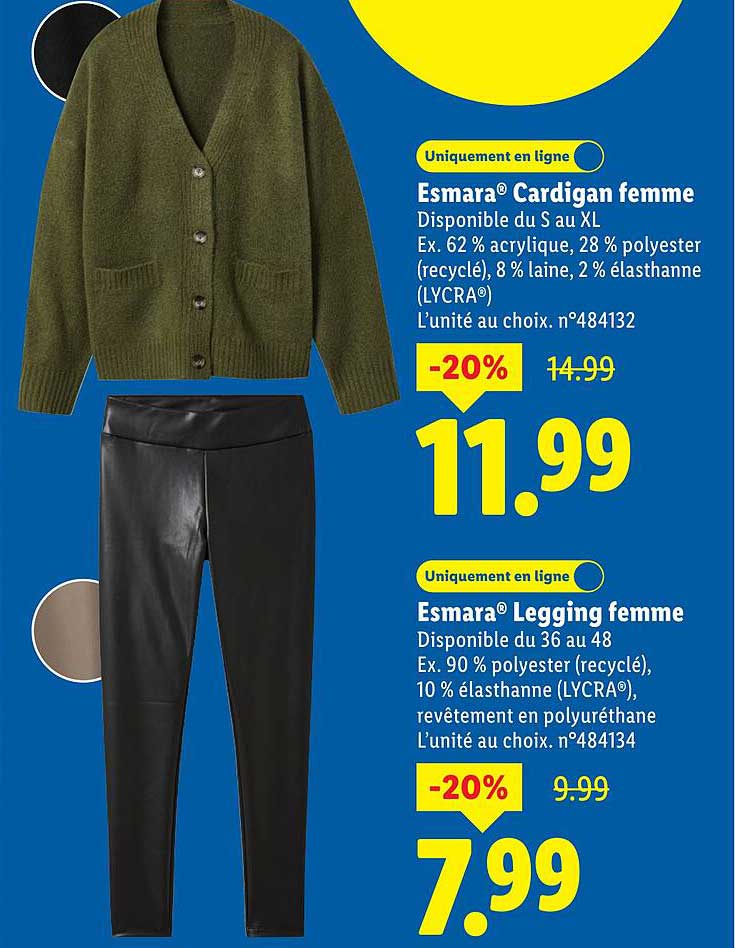 Esmara® Cardigan femme et Esmara® Legging femme