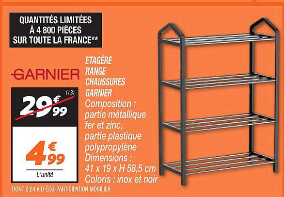 ETAGÈRE RANGE CHAUSSURES GARNIER