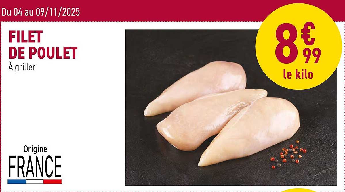 FILET DE POULET À GRILLER