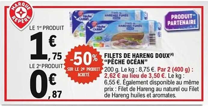 FILETS DE HARENG DOUX "PÊCHE OCÉAN"
