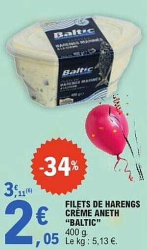 FILETS DE HARENGS CRÈME ANETH “BALTIC”