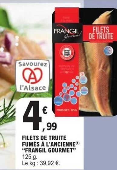 FILETS DE TRUITE FUMÉS À L'ANCIENNE "FRANGIL GOURMET"
