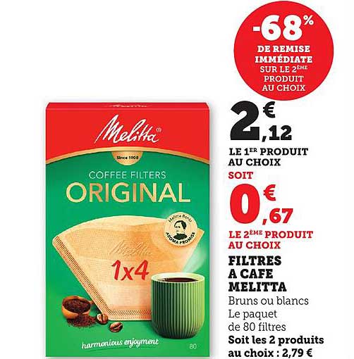 FILTRES À CAFÉ MELITTA
