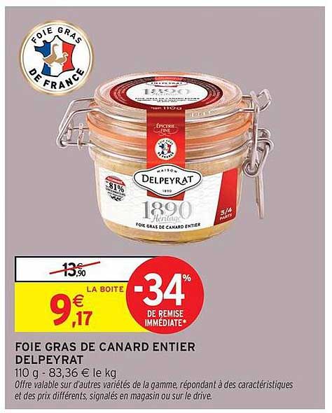 FOIE GRAS DE CANARD ENTIER DELPEYRAT