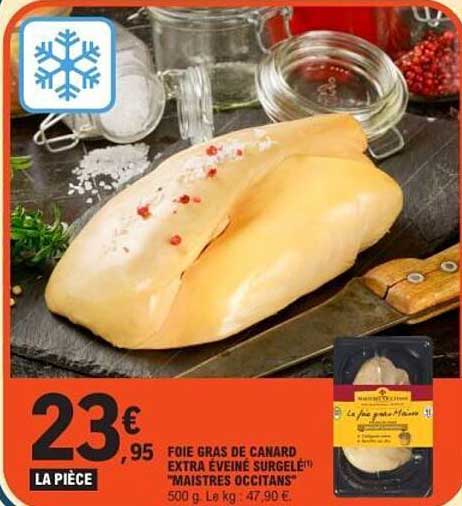 FOIE GRAS DE CANARD EXTRA ÉVEINE SURGELÉ 'MAISTRES OCCITANS'