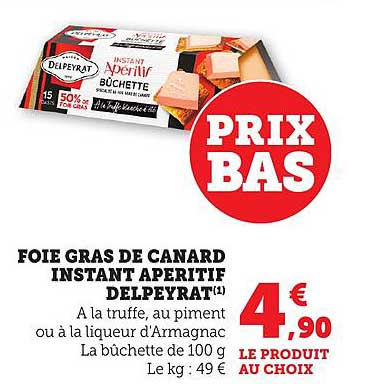 FOIE GRAS DE CANARD INSTANT APERITIF DELPEYRAT