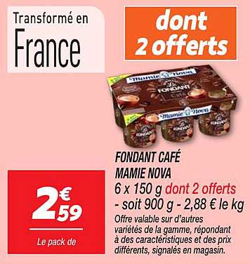 FONDANT CAFÉ MAMIE NOVA