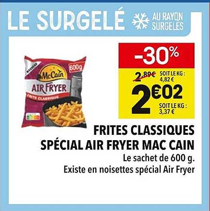 FRITES CLASSIQUES SPÉCIAL AIR FRYER MAC CAIN