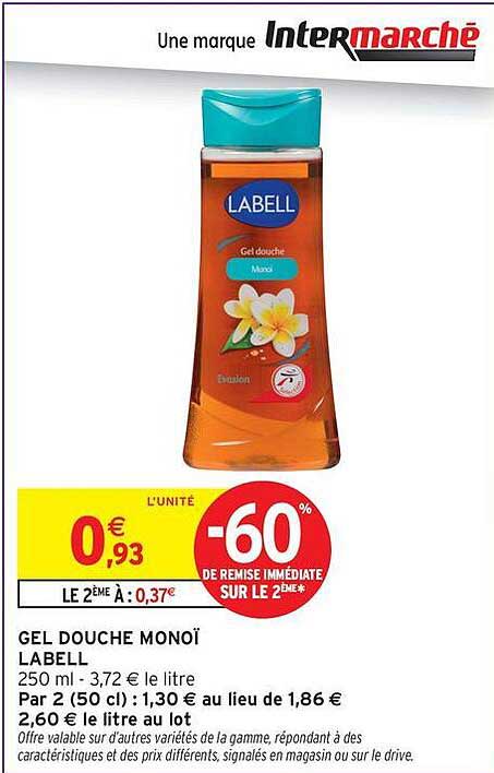 GEL DOUCHE MONOÏ LABELL