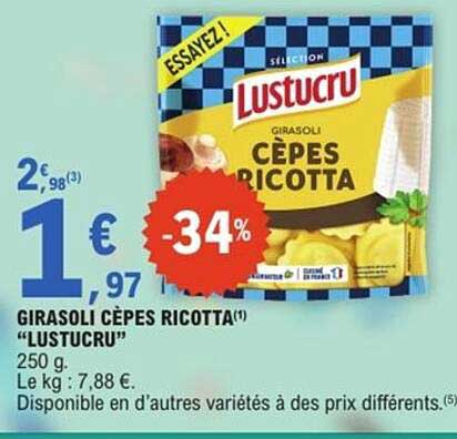 GIRASOLI CÈPES RICOTTA "LUSTUCRU"