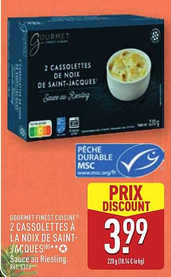 GOURMET FINEST CUISINE® 2 CASSOLETTES À LA NOIX DE SAINT-JACQUES**