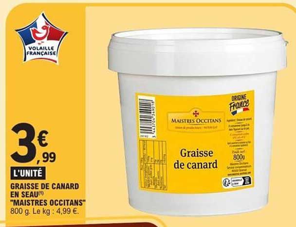 Graisse de canard en seau - Maîtres Occitans