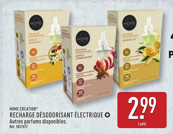 HOME CREATION® RECHARGE DÉODORISANT ÉLECTRIQUE ✪ Autres parfums disponibles.