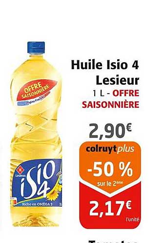 Huile Isio 4 Lesieur 1 L - OFFRE SAISONNIÈRE