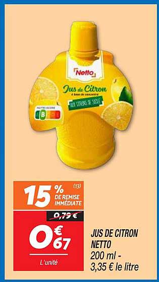 JUS DE CITRON NETTO