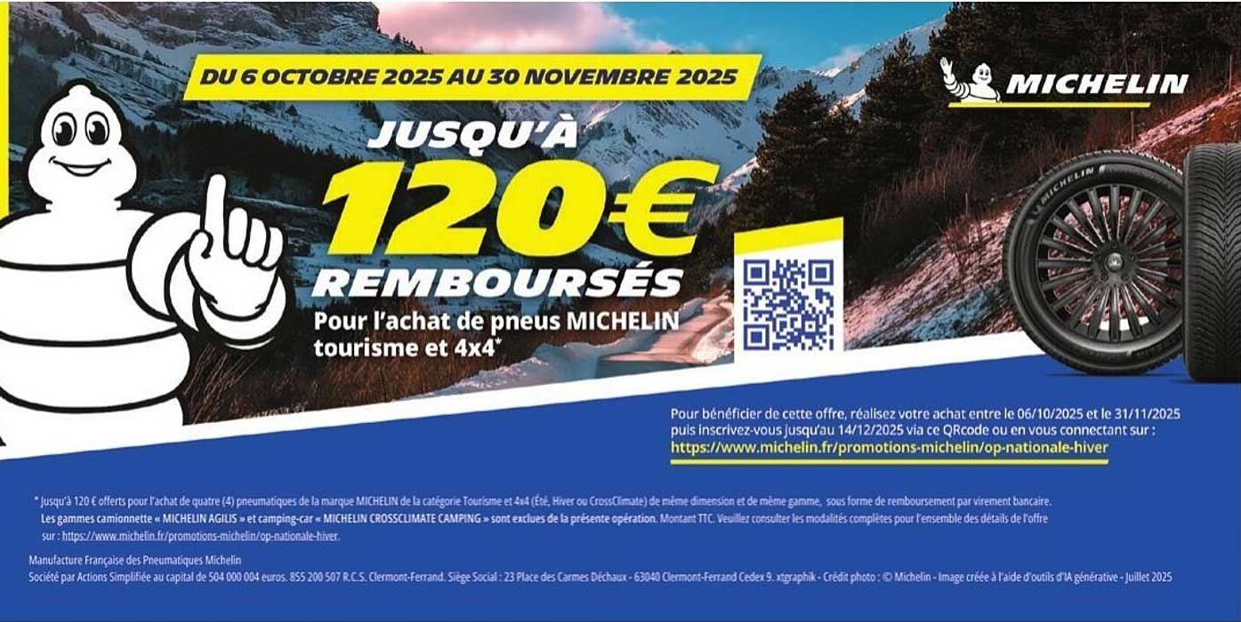 Jusqu’à 120 € REMBOURSÉS
