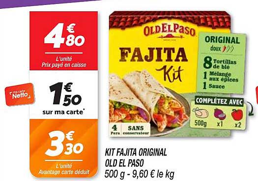 KIT FAJITA ORIGINAL OLD EL PASO