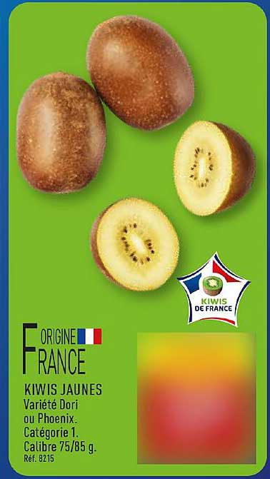 Kiwis Jaunes - Variété Dori ou Phoenix