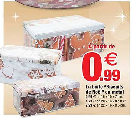 La boîte "Biscuits de Noël" en métal