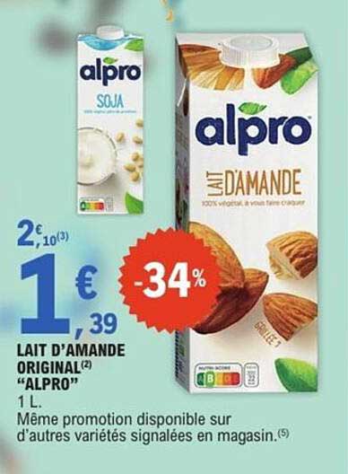 LAIT D'AMANDE ORIGINAL "ALPRO"