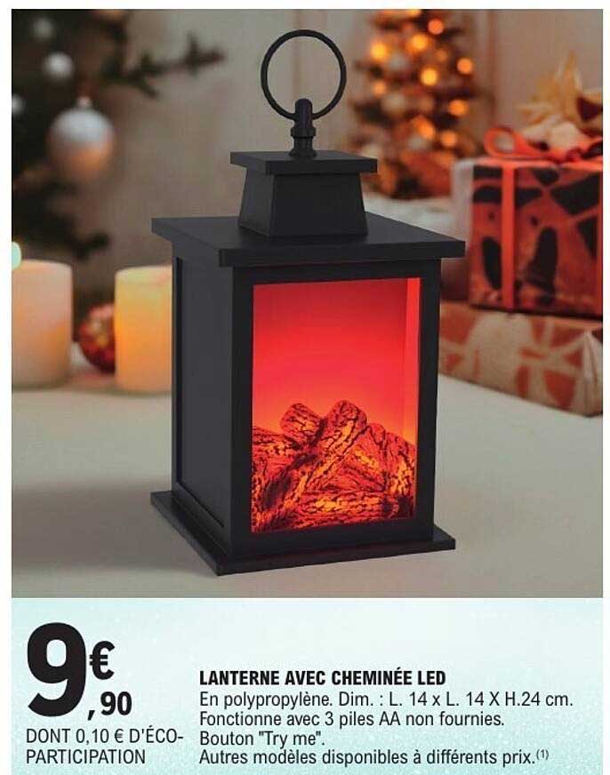 LANTERNE AVEC CHEMINÉE LED