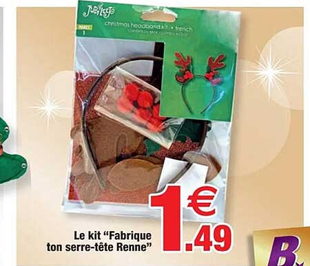 Le kit "Fabrique ton serre-tête Renne"