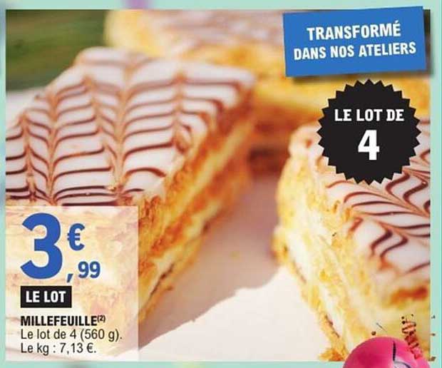 LE LOT DE 4 MILLEFEUILLE