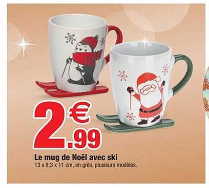 Le mug de Noël avec ski