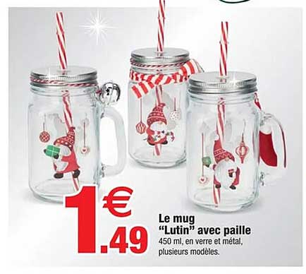 Le mug “LutIn” avec paille