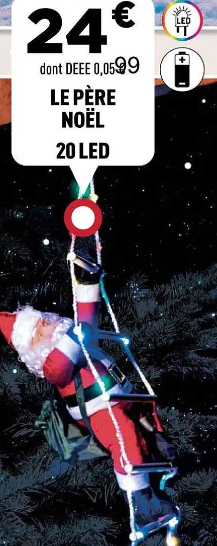 LE PÈRE NOËL 20 LED