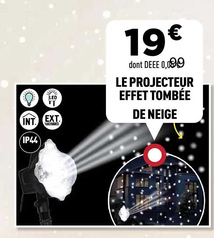 LE PROJECTEUR EFFET TOMBÉE DE NEIGE