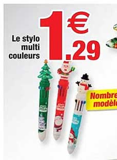 Le stylo multi couleurs