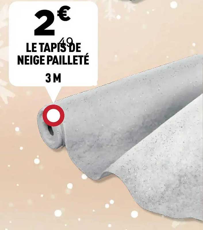 LE TAPIS DE NEIGE PAILLETÉ 3M