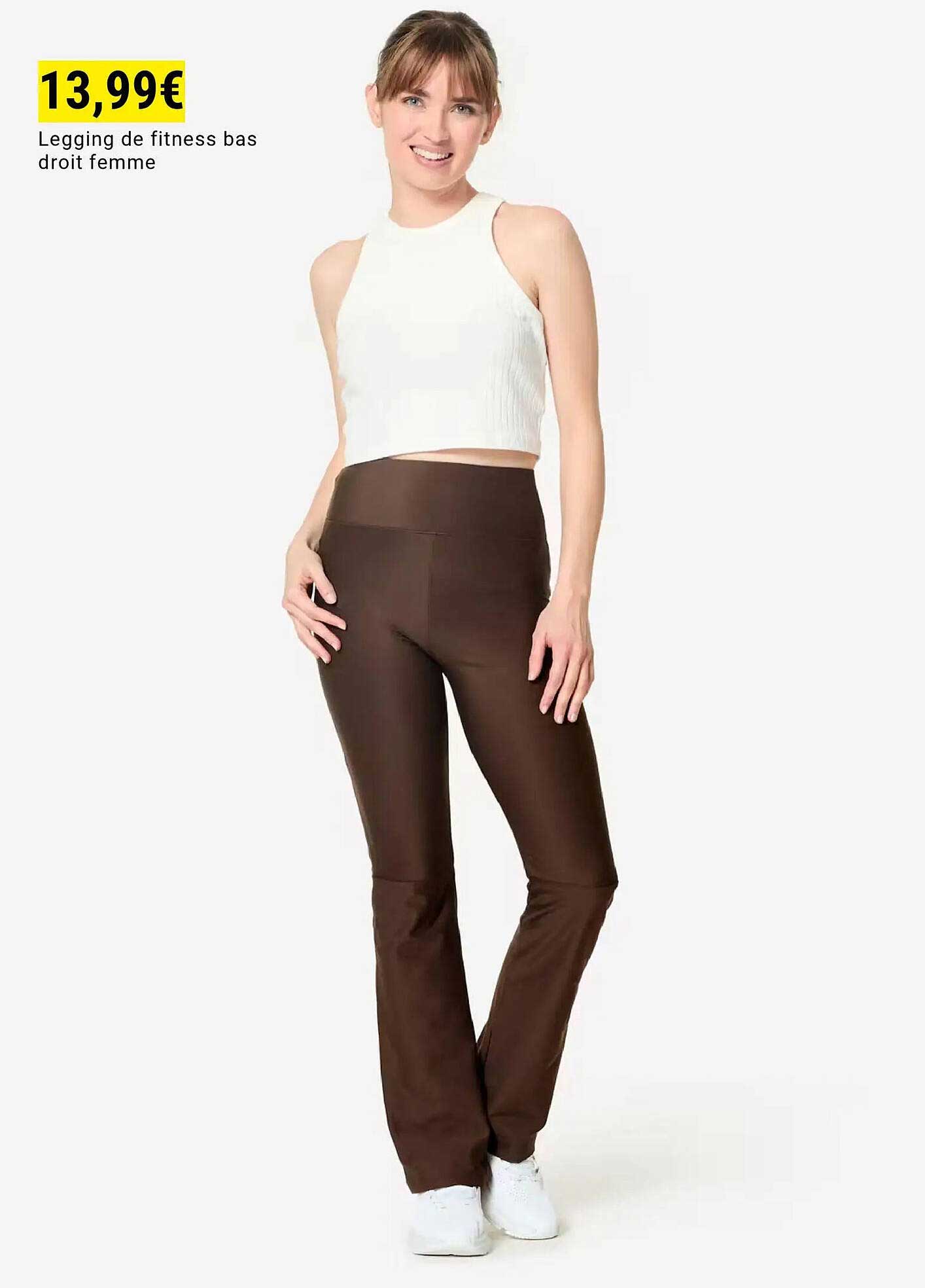Legging de fitness bas droit femme