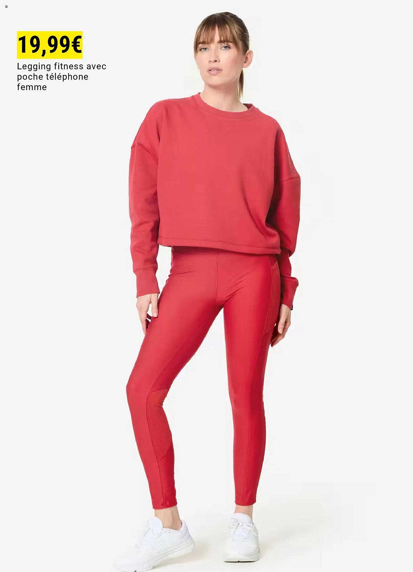 Legging fitness avec poche téléphone femme