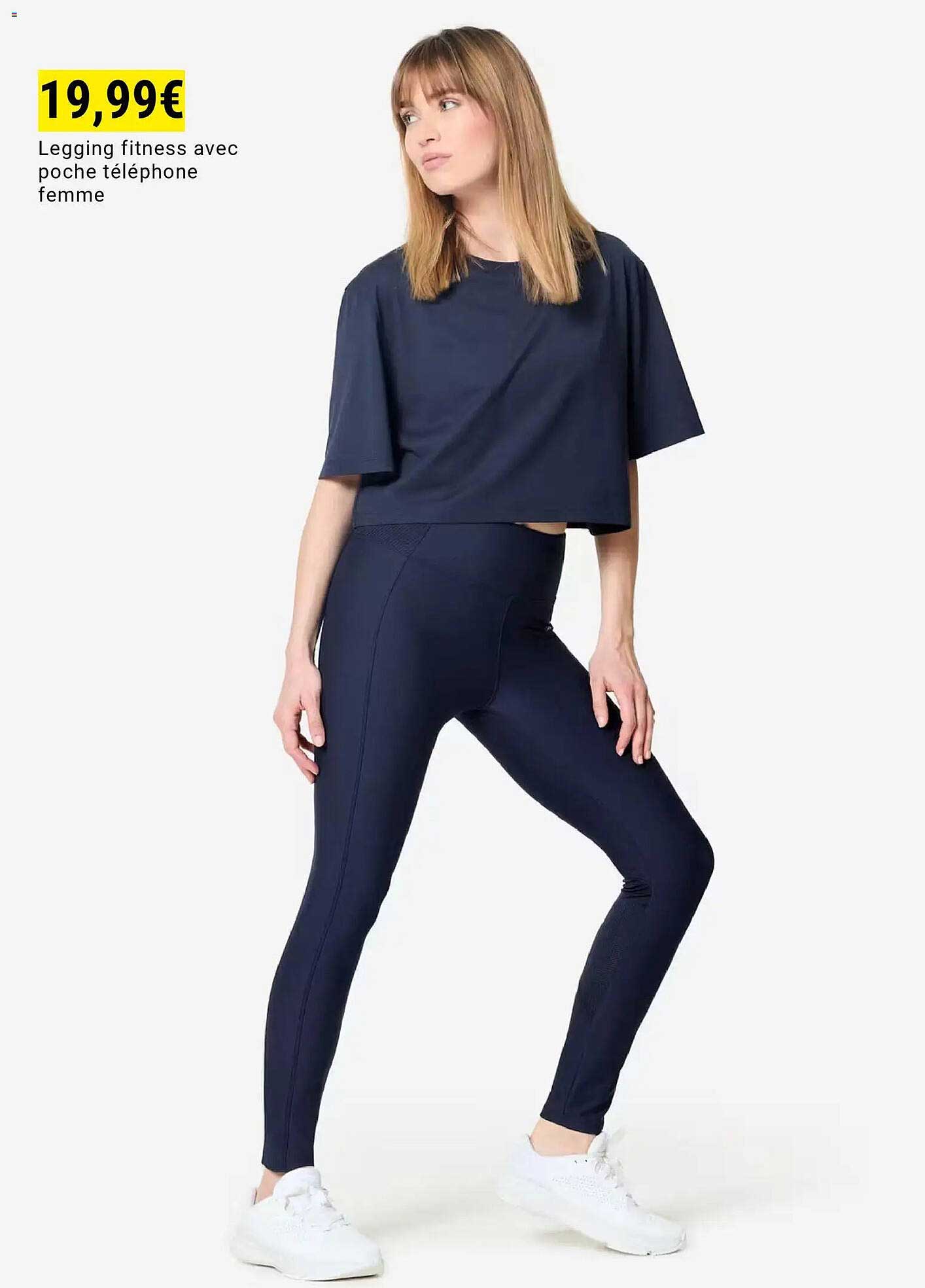 Legging fitness avec poche téléphone femme