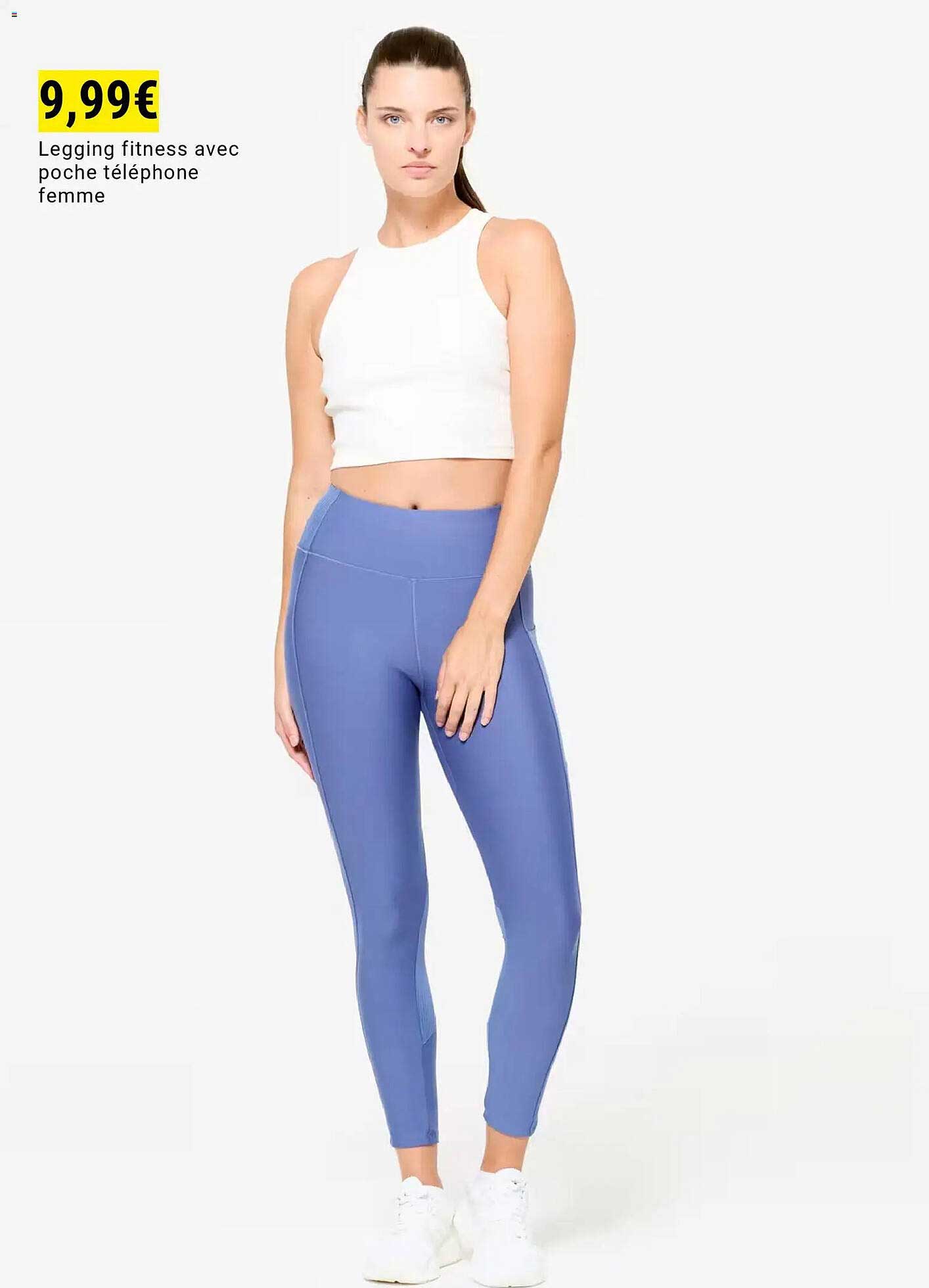 Legging fitness avec poche téléphone femme