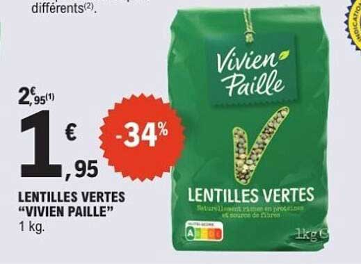LENTILLES VERTES “VIVIEN PAILLE”