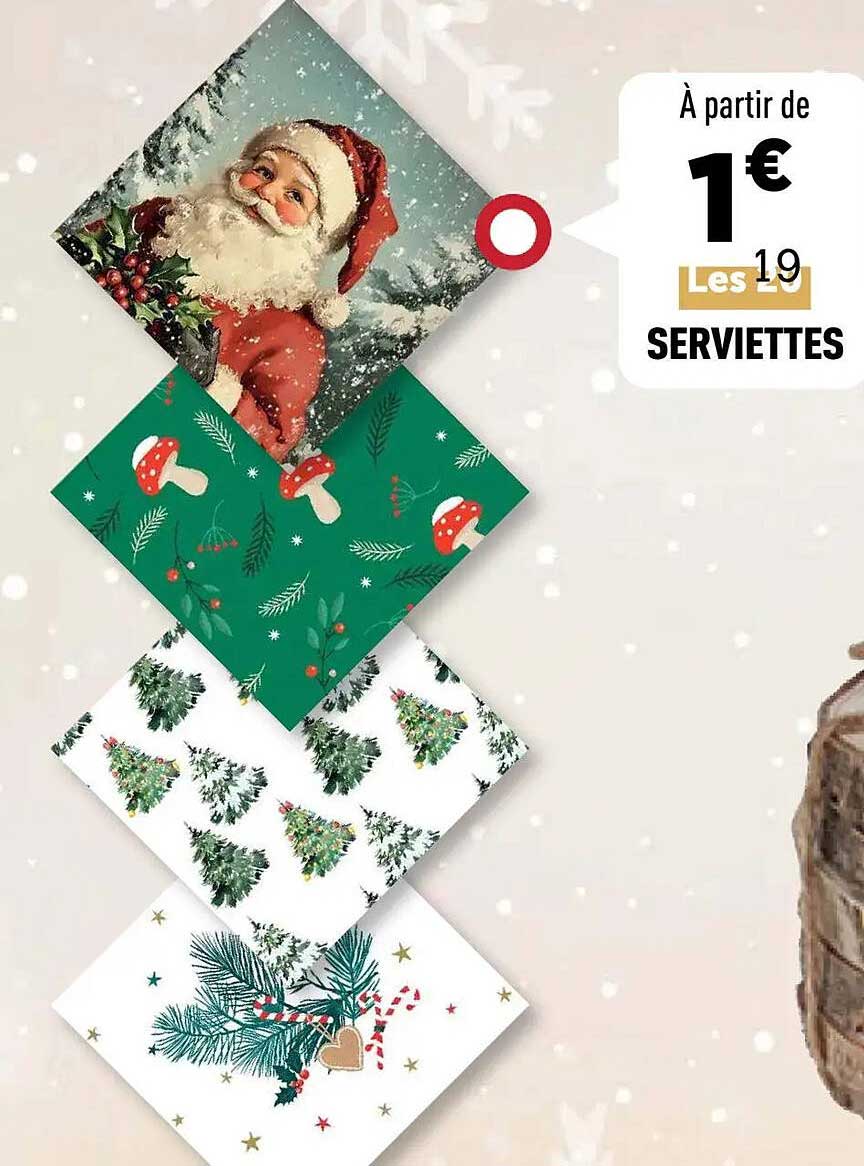 Les 19 SERVIETTES